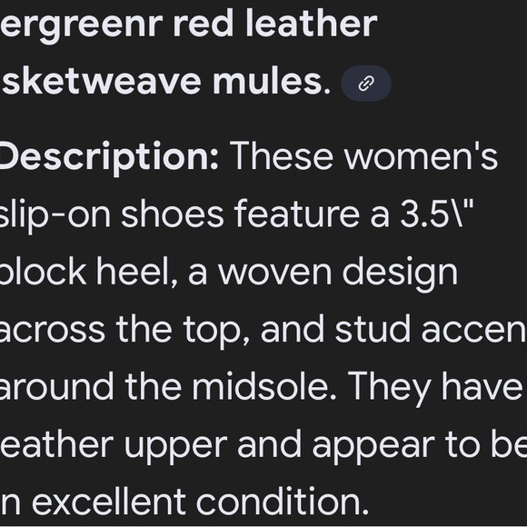 Nine West Red Leather Woven Mules-7.5 - Picture 6 of 6